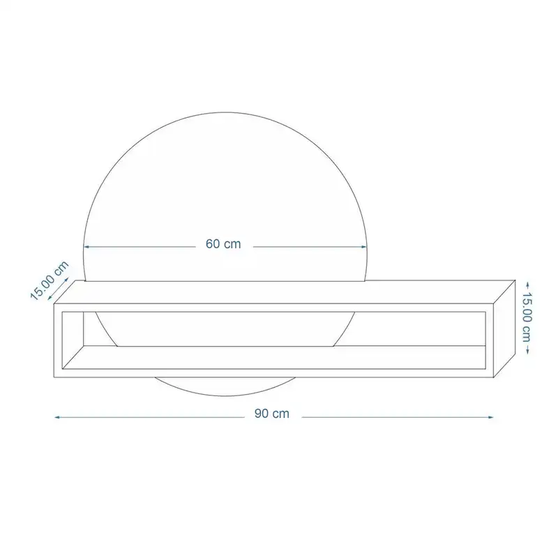 طبقه دیواری مدل sh3 به همراه آینه