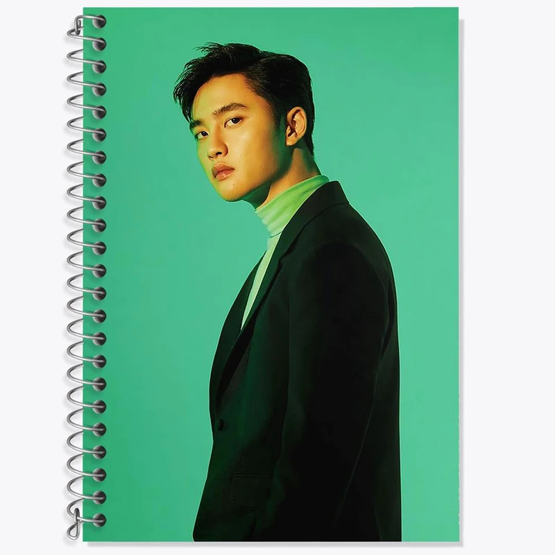 دفتر زبان 50 برگ خندالو مدل سه خط طرح کیونگسو گروه اکسو EXO کد 16814