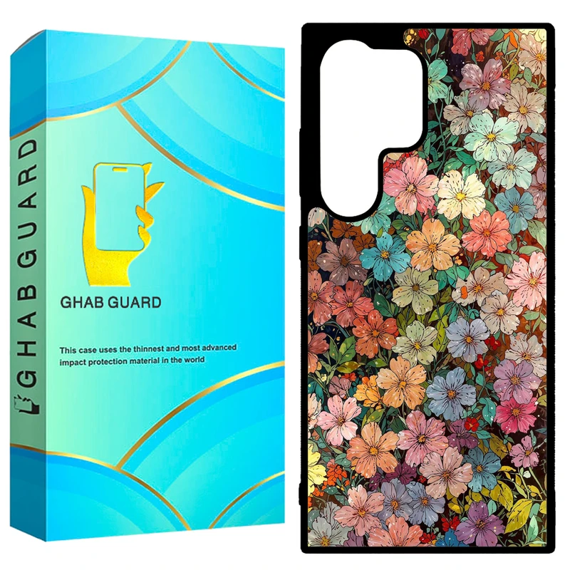 کاور قاب گارد طرح گل گلی مدل GCHPD24U مناسب برای گوشی موبایل سامسونگ Galaxy S24 Ultra 5G    
