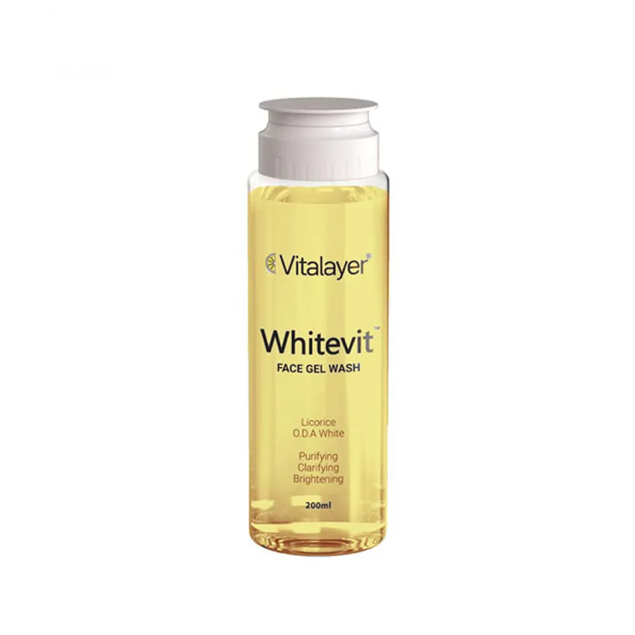 ژل شستشو صورت ویتالیر مدل whitevit حجم 200 میلی لیتر