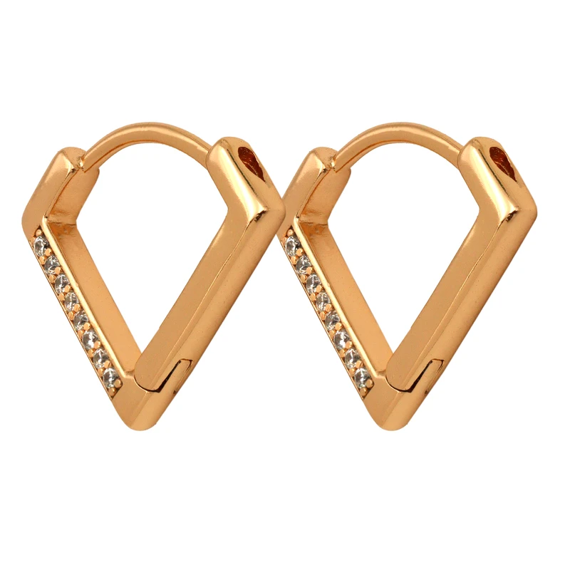 گوشواره زنانه ژوپینگ مدل مثلث نگین دار TE 205