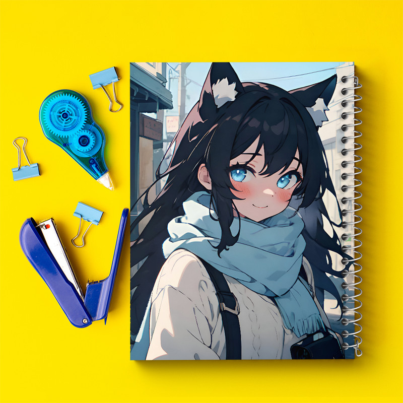 دفتر نقاشی 50 برگ خندالو طرح دختر انیمه ای کد N3402