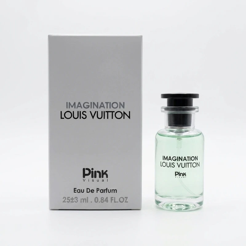 عطر جیبی مردانه پینک ویژوآل مدل لویی ویتون ایمیجینیشن با رایحه خنک و مرکباتی حجم ۲۵ میلی‌لیتر