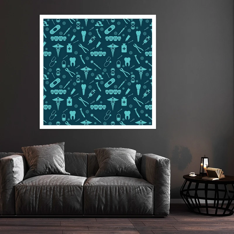 تابلو بکلیت طرح سلامت دهان و دندان مدل قاب شاسی W-S9412