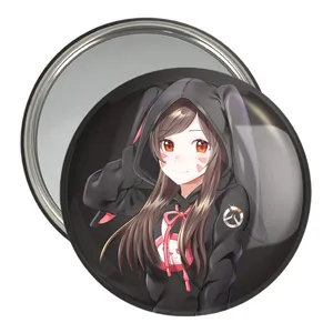 آینه جیبی خندالو مدل دختر انیمه ای  کد 18104