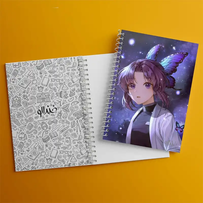 دفتر مشق 50 برگ خندالو مدل شینوبو کوچو انیمه شیطان کش کد 27005