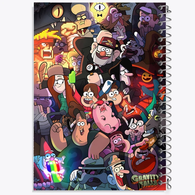 دفتر مشق 50 برگ خندالو طرح آبشار جاذبه (Gravity Falls) کد F6924