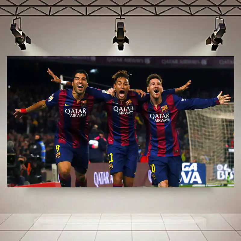 پوستر طرح فوتبال مدل بازیکنان بارسلونا کد AR11800