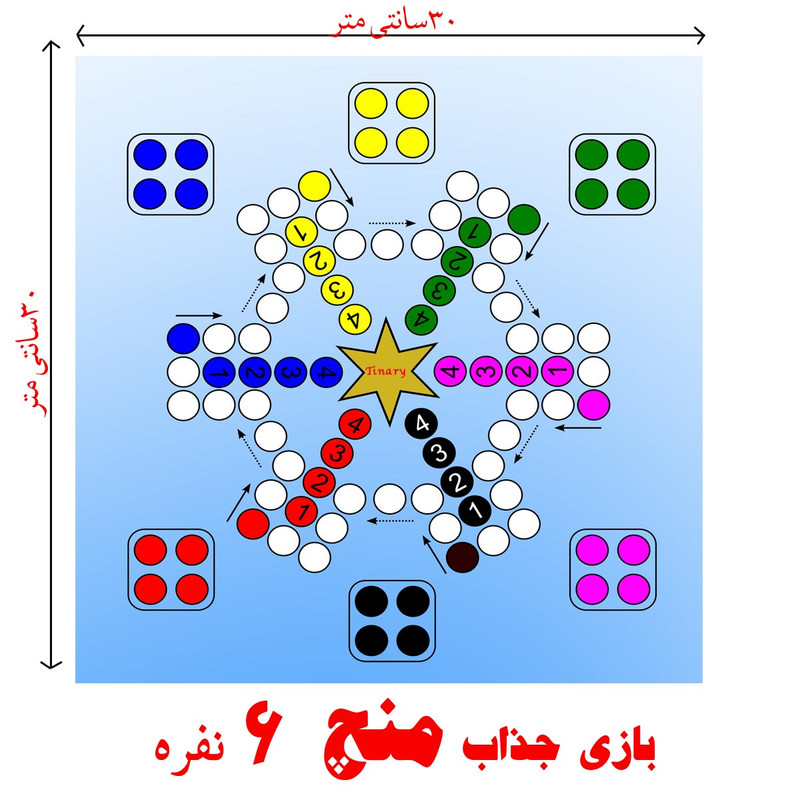بازی فکری منچ و مارو پله آوینا مدل پارچه ای