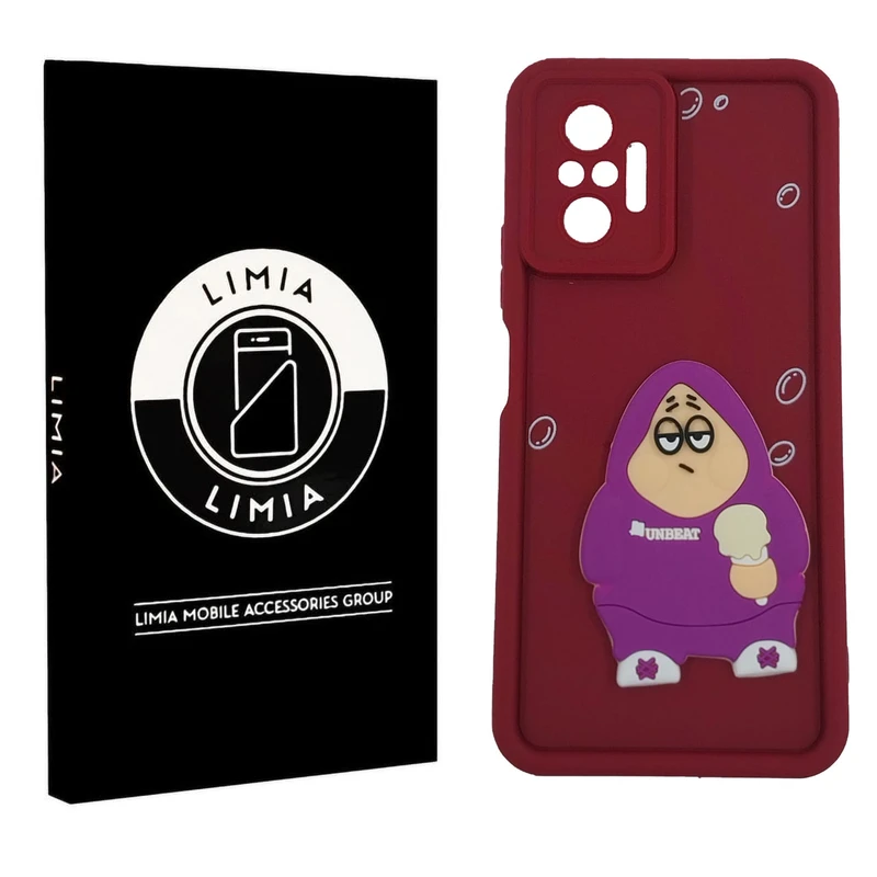 کاور لیمیا مدل سولید لنزدار طرح عروسکی برجسته مناسب برای گوشی موبایل شیائومی Redmi Note 10 Pro