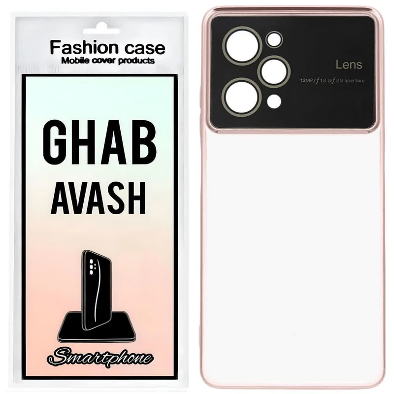 کاور قاب آوش طرح لنس مدل شفاف 02 مناسب برای گوشی موبایل شیائومی REDMI12 4G/5G