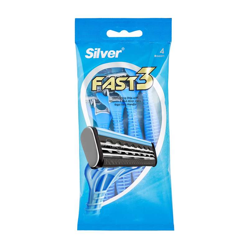 خودتراش سیلور مدل Fast 3 بسته 4 عددی خودتراش سیلور مدل Fast 3 بسته 4 عددی