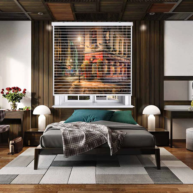 پرده زبرا زیو مدل سیلوئت C-2020 سایز 150x150 سانتی متر