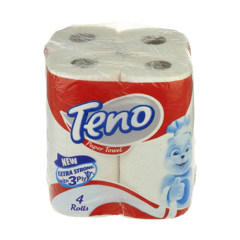 دستمال حوله ای تنو مدل سه لایه بسته 4 عددی