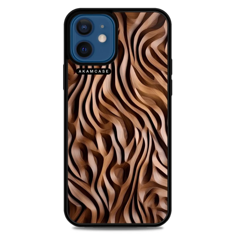 کاور آکام مدل AMC-WA12M-WOOD-7 مناسب برای گوشی موبایل اپل iPhone 12 Mini