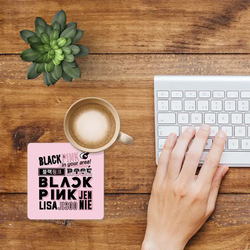 زیر لیوانی طرح بلک پینک مدل MC1560