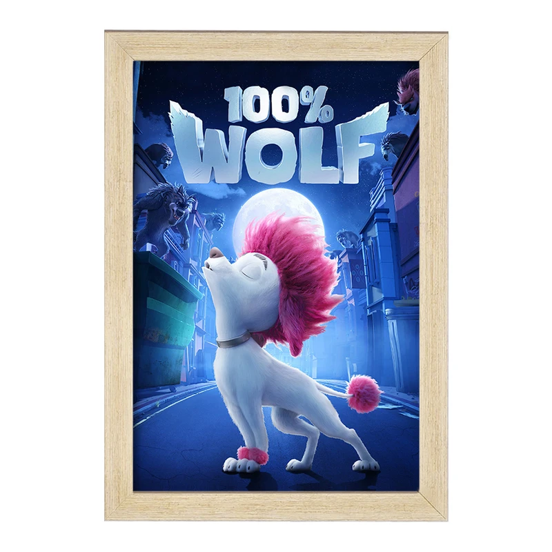 تابلو خندالو مدل صد درصد گرگ Wolf 100%  کد 4807