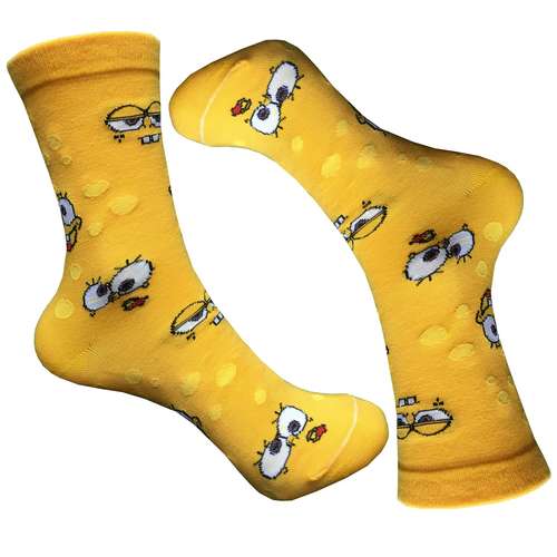 جوراب ساق بلند زنانه دکتر جوراب مدل باب اسفنجی کد 401526