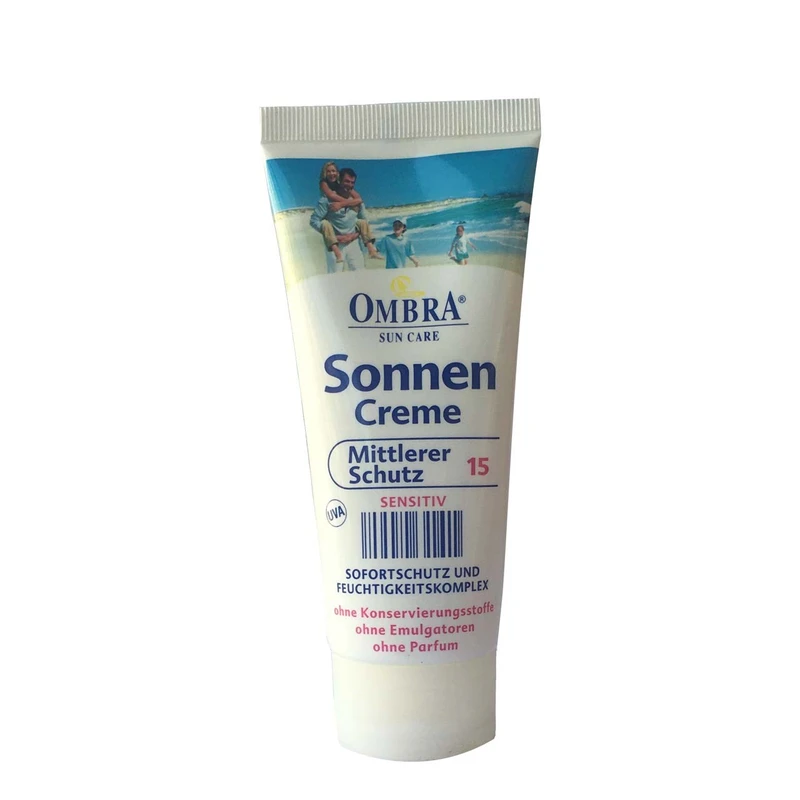 کرم ضدآفتاب بدون رنگ امبرا SPF15 مدل Sonnen مناسب پوست های حساس حجم 100 میلی لیتر