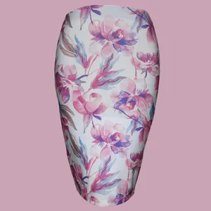 دامن زنانه مدل گل Dfg002p رنگ صورتی