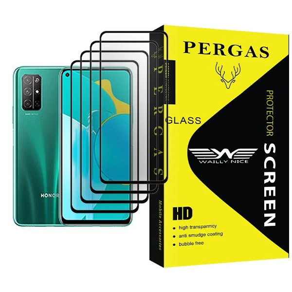 محافظ صفحه نمایش وایلی نایس مدل Pergas Glass MIX004 مناسب برای گوشی موبایل آنر 30S بسته چهار عددی