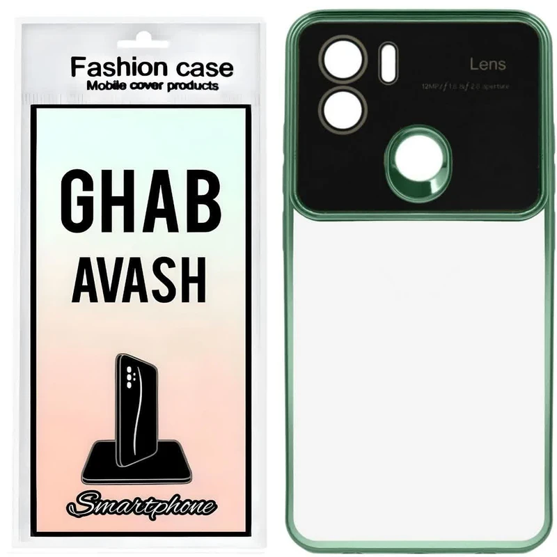 کاور قاب آوش طرح لنس مدل شفاف 01 مناسب برای گوشی موبایل شیائومی REDMI A1 PLUS/ A2 PLUS