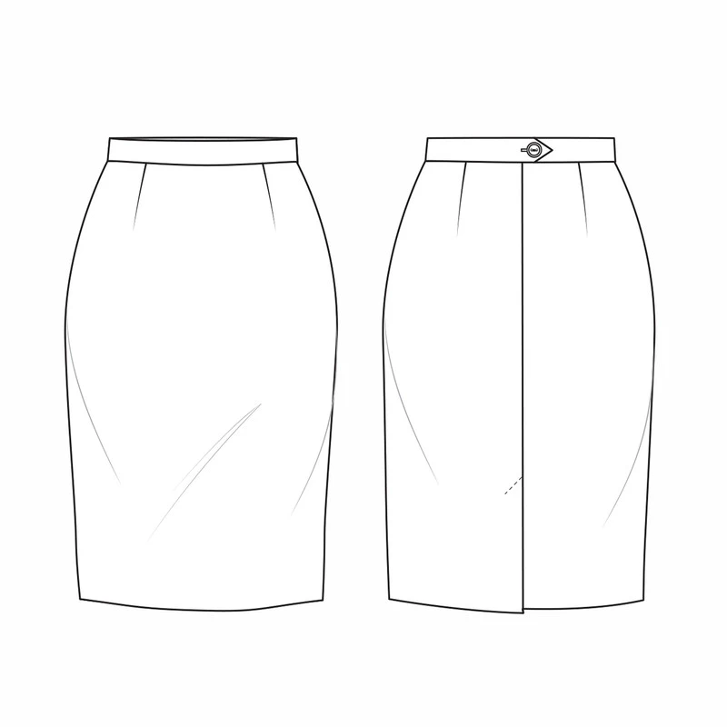 الگو خیاطی پایه دامن زنانه متد ترک سایز 36 تا 52 مدل لیدی بسته 9 عددی