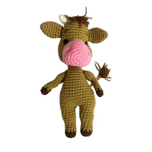 عروسک بافتنی طرح گاو کد 2