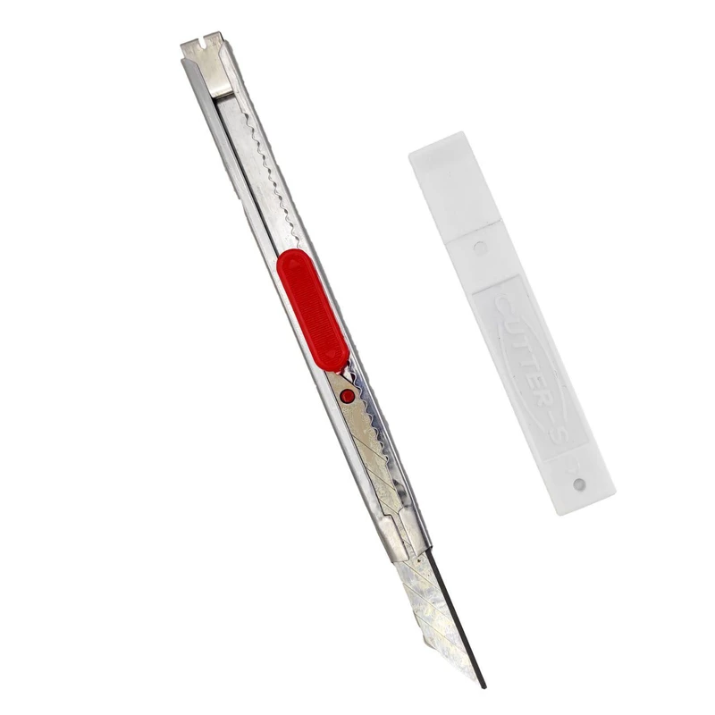 کاتر مدل 9میلی متر به همراه تیغه یدک بسته 10 عددی