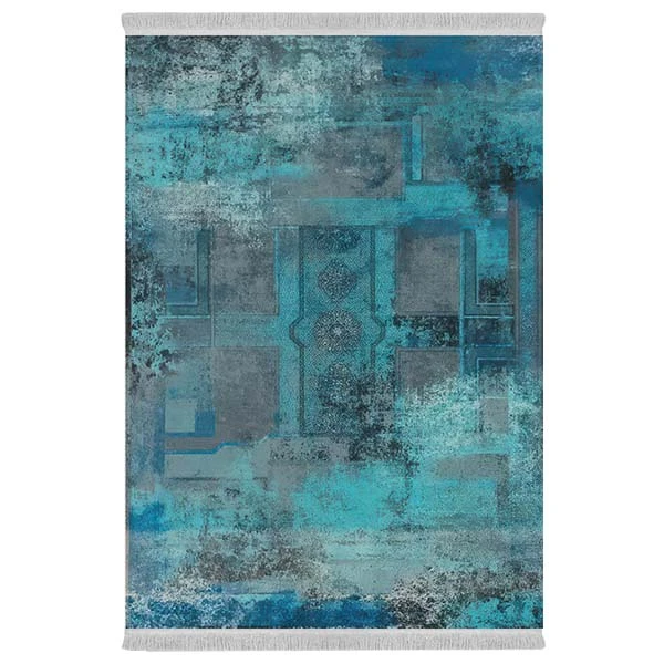 فرش پارچه‌ای دفه مدل فرشینه هازان مخمل طرح فانتزی کد 3125