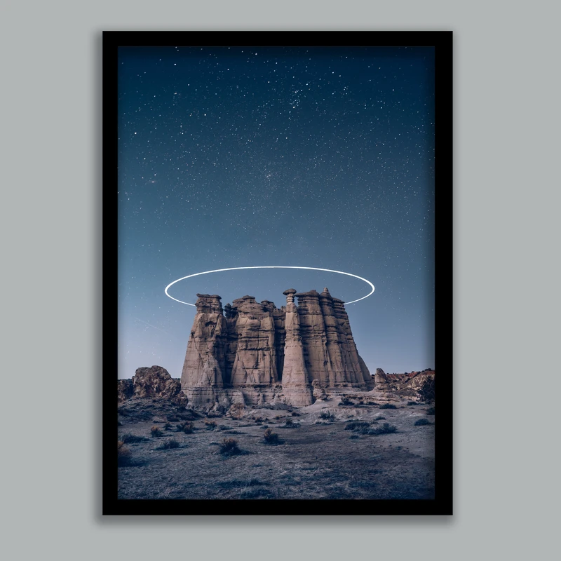 تابلو لیلیان طرح کوه و آسمان شب کد LA-G10339-2