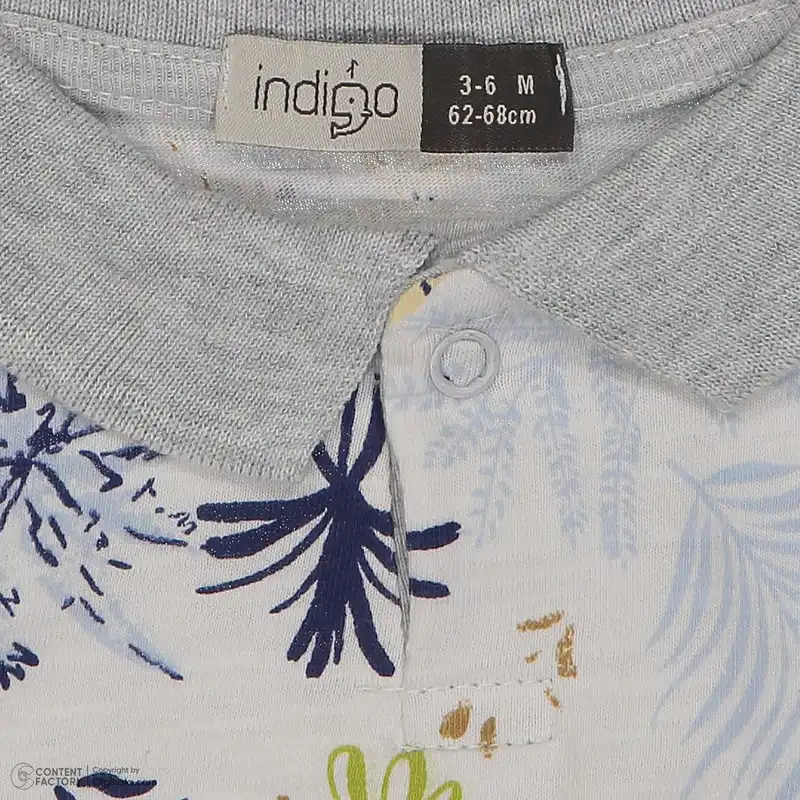 سرهمی نوزادی ایندیگو مدل 421169 رنگ سفید