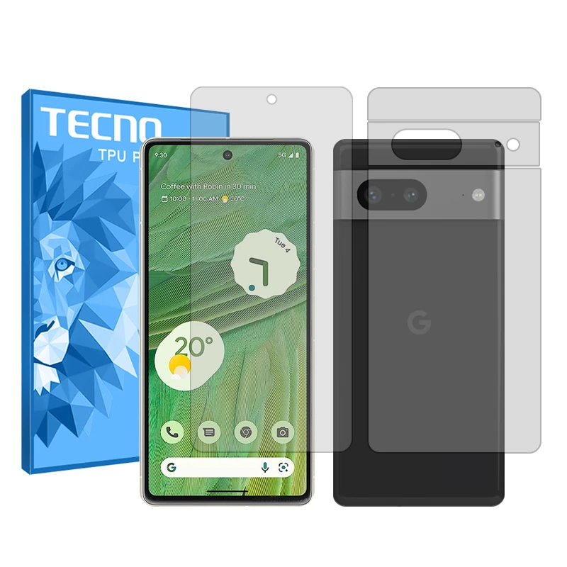 محافظ صفحه نمایش شفاف تکنو مدل HyGEL مناسب برای گوشی موبایل گوگل Pixel 7 به همراه محافظ پشت گوشی