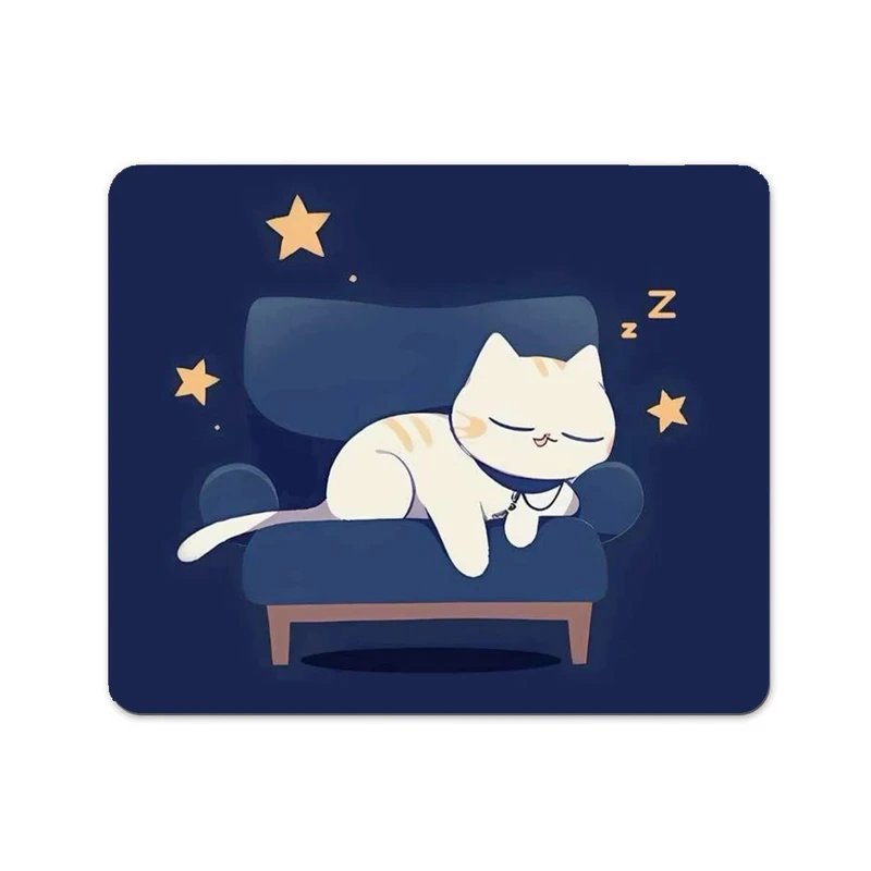 ماوس پد پاد آفرین مدل پیشی ناز خوابیده کد 674 سایز 24*19 سانتی متر