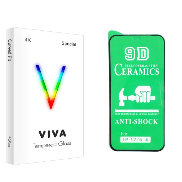 محافظ صفحه نمایش 9D ویوا مدل 4K مناسب برای گوشی موبایل اپل iphone 12 mini