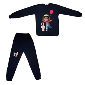 ست تی شرت و شلوار دخترانه مدل دخترک بادکنک