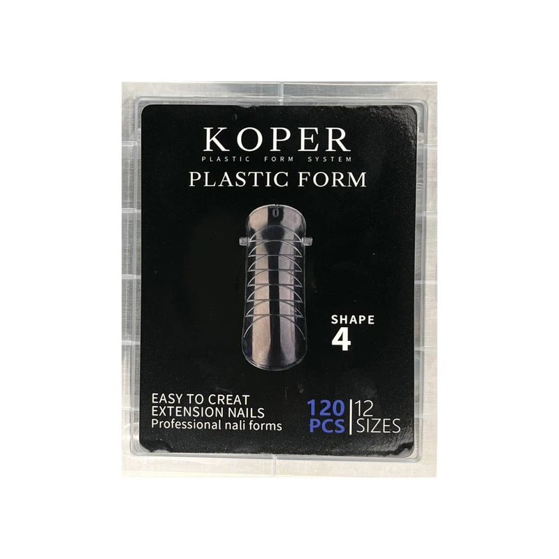 قالب کاشت ناخن کوپر مدل مربعی مجموعه 120 عددی