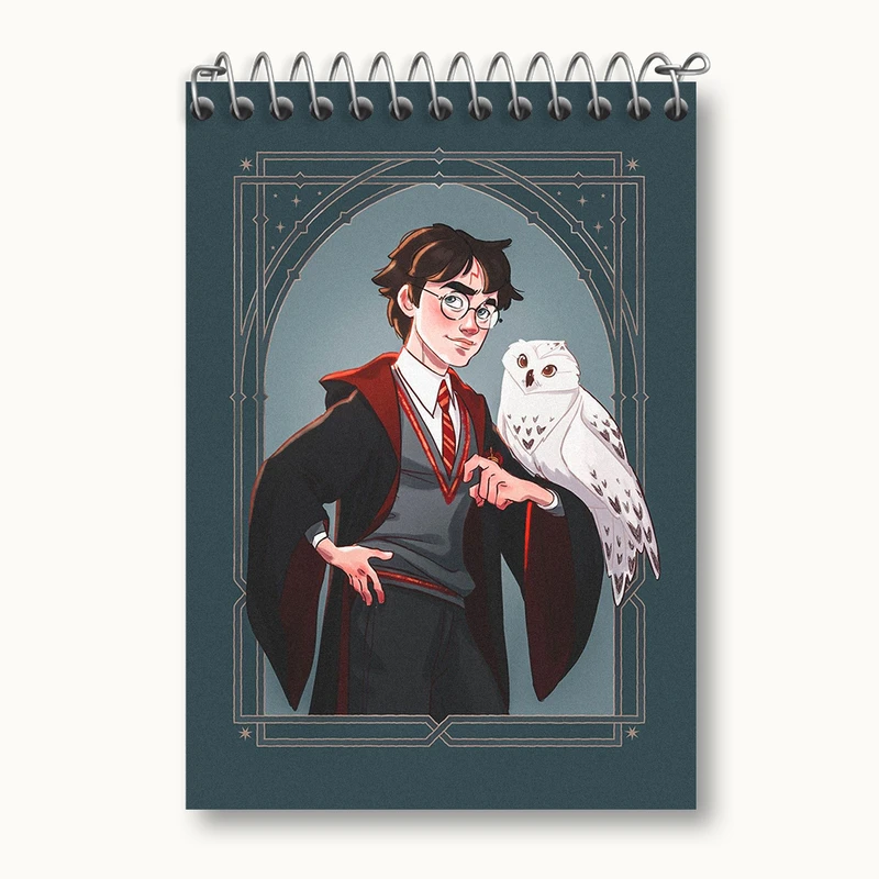 دفتر یادداشت 50 برگ خندالو طرح هری پاتر (Harry Potter) کد N2422