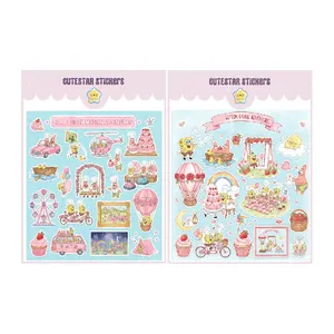 برچسب کیوت استار مدل اسکرپ بوک طرح باب اسفنجی مجموعه دو عددی