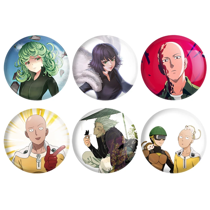 مگنت خندالو مدل انیمه مرد تک مشتی مدل One Punch Man کد 447B مجموعه 6 عددی