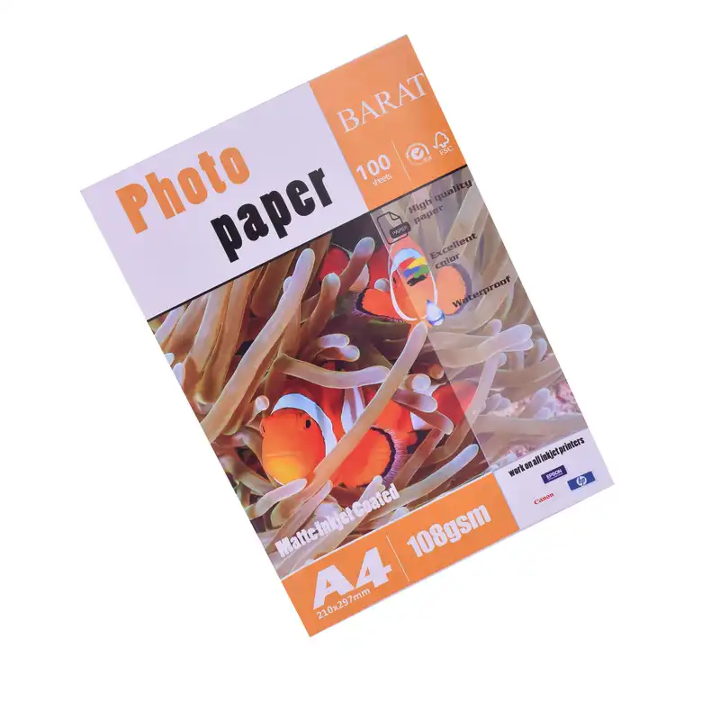 کاغذ چاپ عکس کوتد بارات مدل N-108G سایز A4 بسته 100 عددی