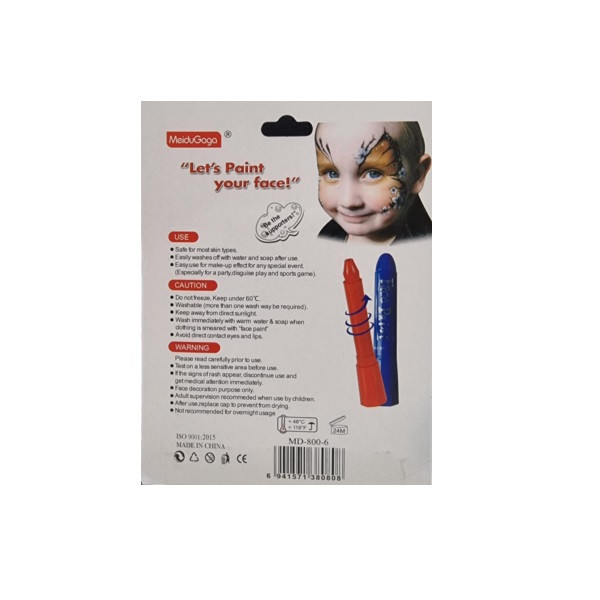 پاستل گریم صورت مدل پیچی کد 6-800 بسته 6 عددی