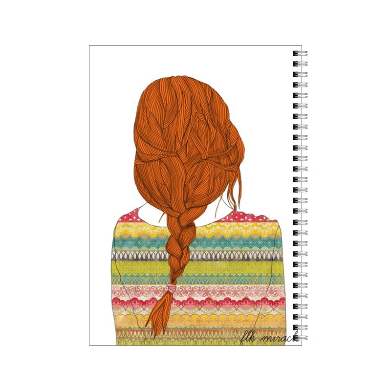 دفتر مشق 50 برگ بامبیلیپ طرح موی بافت دخترونه کد 4332540