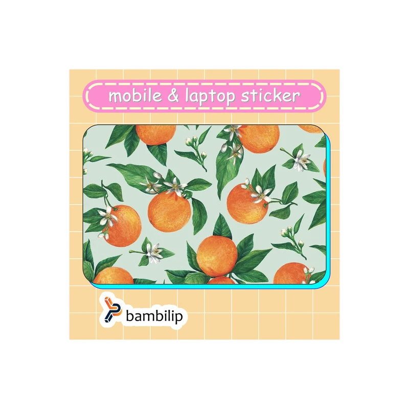 استیکر بامبیلیپ مدل کارت عابر طرح پترن پرتقالی کد 4726822