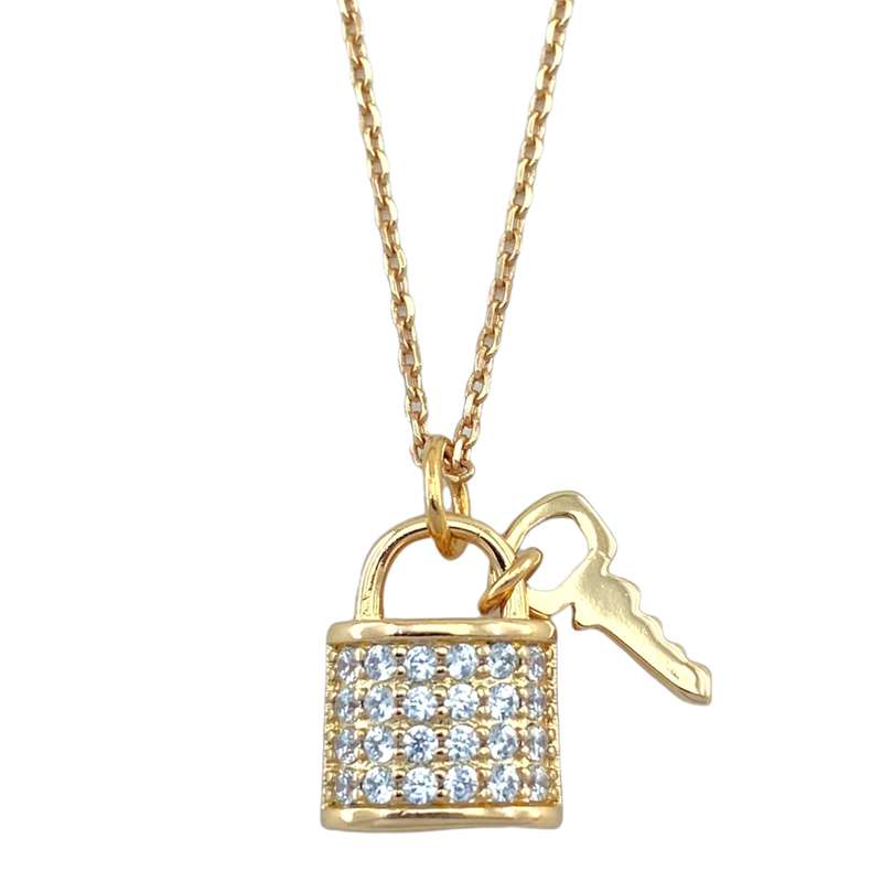 گردنبند زنانه ژوپینگ مدل قفل و کلید کد N4007