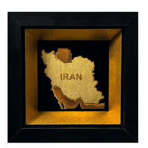تابلو ورق طلا طرح نقشه ایران