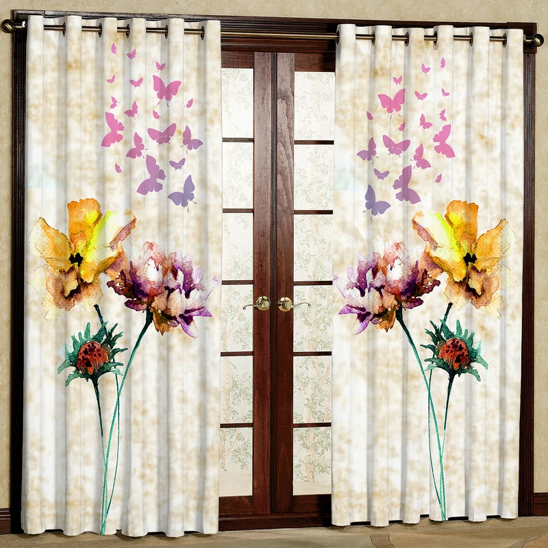 پرده مدل مخمل پانچی کد 4657T2 سایز 200x140 سانتی متر