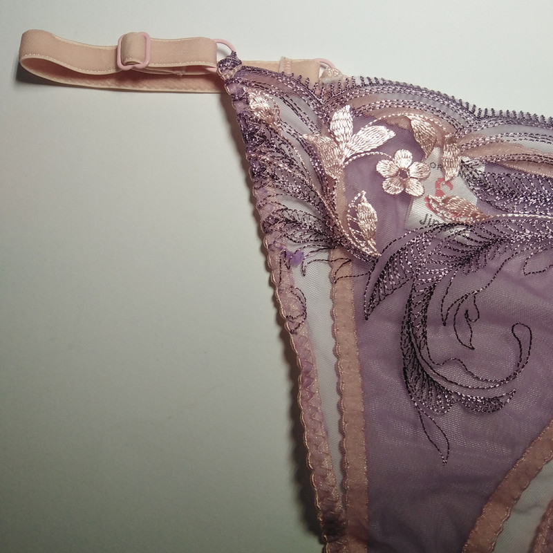 ست شورت و سوتین زنانه مدل توری شیشه ای فنردار کد 1007