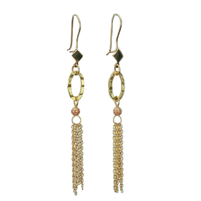 گوشواره طلا 18 عیار زنانه مدل سیما