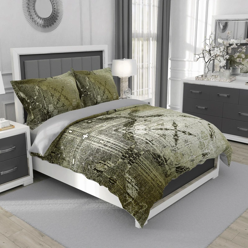 سرویس روتختی نوپه هوم مدل پتینه ای  T6092 یک نفره 5 تکه